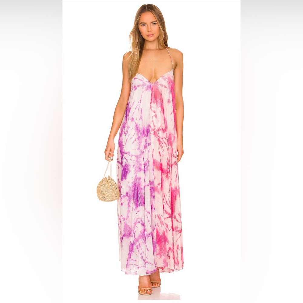 Rococo Sand// Ava Maxi dress// chiffon// purple & pink// women’s small